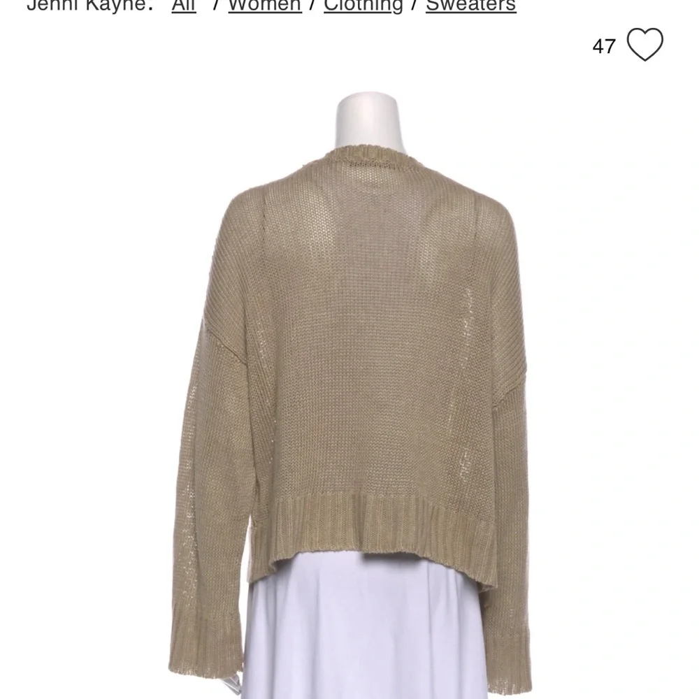 Jenni Kayne Beige Crew Neck Sweater - Picture 4 of 4